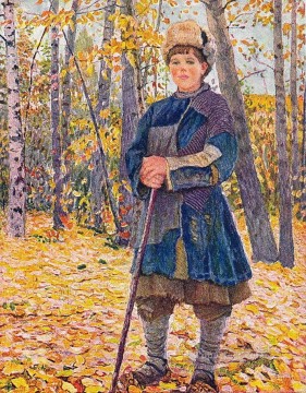 ニコライ・ペトロヴィッチ・ボグダノフ・ベルスキー Painting - カウボーイ 2 ニコライ・ボグダノフ・ベルスキー
